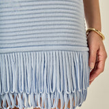 Fringe Detail Knit Skirt