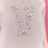 Number Detail Collared Vest