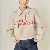 Paris Script Polo Scuba Top