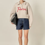 Paris Script Polo Scuba Top