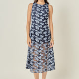 Floral Embroidered Midi Dress