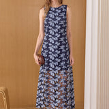 Floral Embroidered Midi Dress