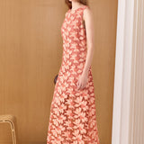 Floral Embroidered Midi Dress