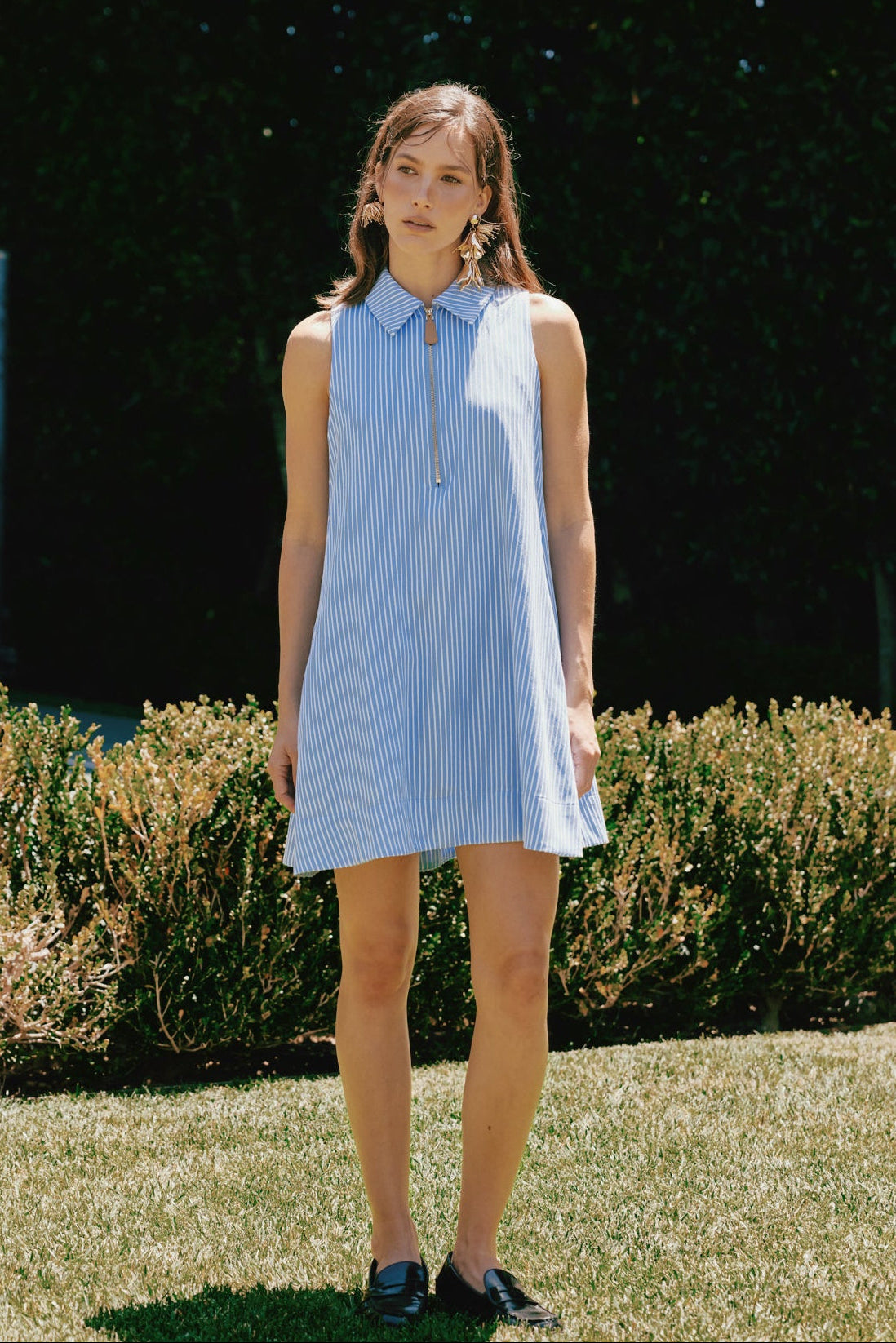 Ruffle Trim Polo Mini Dress – English Factory