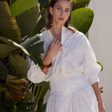 Pearl Embellished Balloon Sleeve Blouse