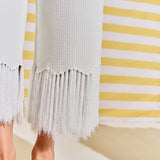Fringe Detail Knit Wide Leg Pants