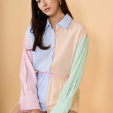 Colorblock Seersucker Shorts