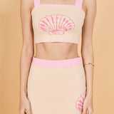 Seashell Knit Crop Top