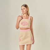 Seashell Knit Crop Top