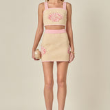 Seashell Knit Mini Skirt