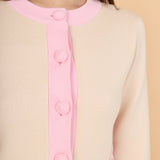 Sea Shell Contrast Knit Cardigan