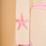 Sea Shell Contrast Knit Cardigan
