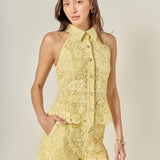 Floral Lace Halter Top