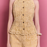 Floral Lace Halter Top