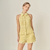 Floral Lace Halter Top