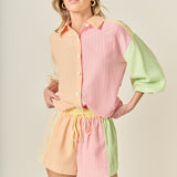 Striped Colorblock Shorts