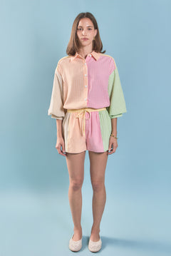 Striped Colorblock Shirt