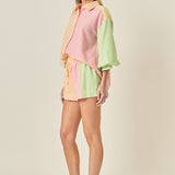 Striped Colorblock Shorts