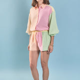 Striped Colorblock Shorts