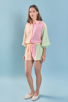 Striped Colorblock Shorts