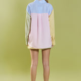 Colorblock Stripe Elastic Waist Shorts