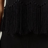 Fringe Detail Sleeveless Knit Top