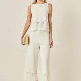 Fringe Detail Sleeveless Knit Top