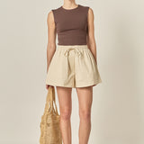 Cotton Drawstring Shorts