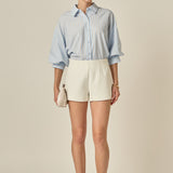 Striped Volume Sleeve Shirt