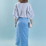 Striped Volume Sleeve Shirt