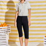 Collared Short Sleeve Knit Cardigan