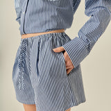 Striped Drawstring Shorts