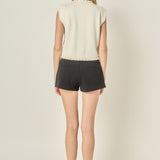Cowrie Shell Button Knit Vest