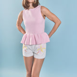Peplum Sleeveless Knit Top