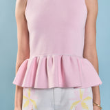 Peplum Sleeveless Knit Top