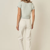 Textured Knit Crew Neck Top