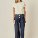 Textured Knit Crew Neck Top