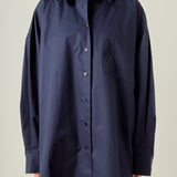 Oversized Poplin Button-Down Shirt