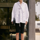 Oversized Poplin Button-Down Shirt