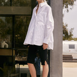 Oversized Poplin Button-Down Shirt