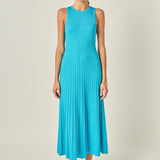 Sleeveless Ribbed Knit Midi Dress