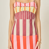 Sorbet Stripe Mini Dress