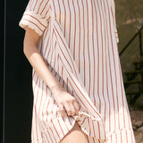 Stripe A-Line Shirt Dress