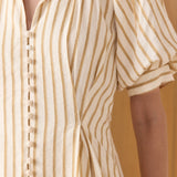 Fit and Flare Stripe Midi Dress