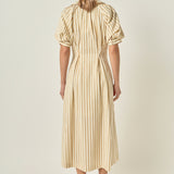 Fit and Flare Stripe Midi Dress
