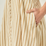 Fit and Flare Stripe Midi Dress