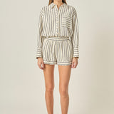 Oversized Striped Button-Down Shirt