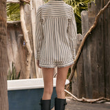 Relaxed Striped Pull-On Shorts
