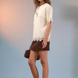 Faux Suede Mini Skort