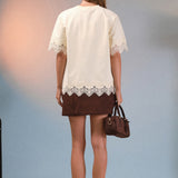 Faux Suede Mini Skort